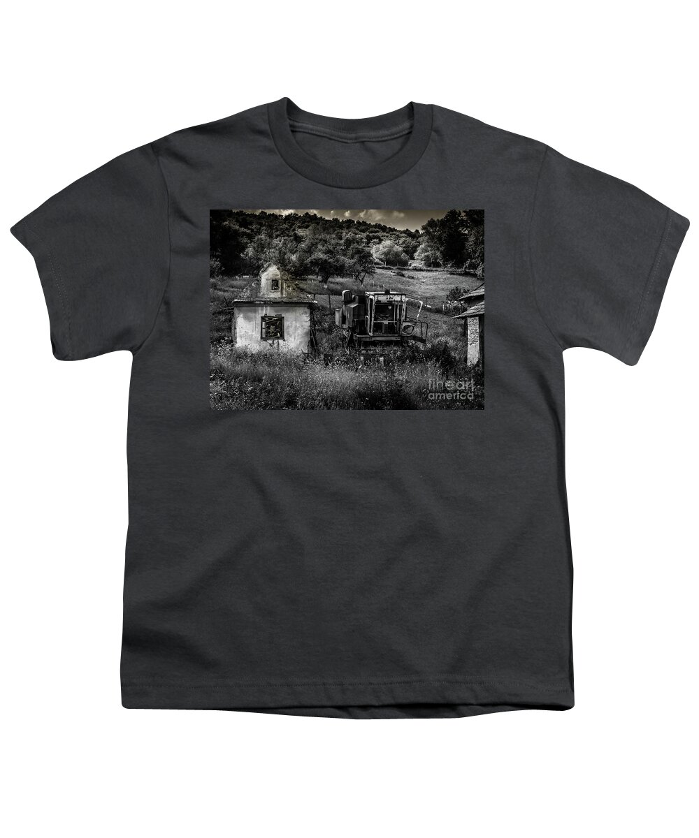 Derelict Youth T-Shirt featuring the photograph Derelict Farm, Transylvania by Perry Rodriguez