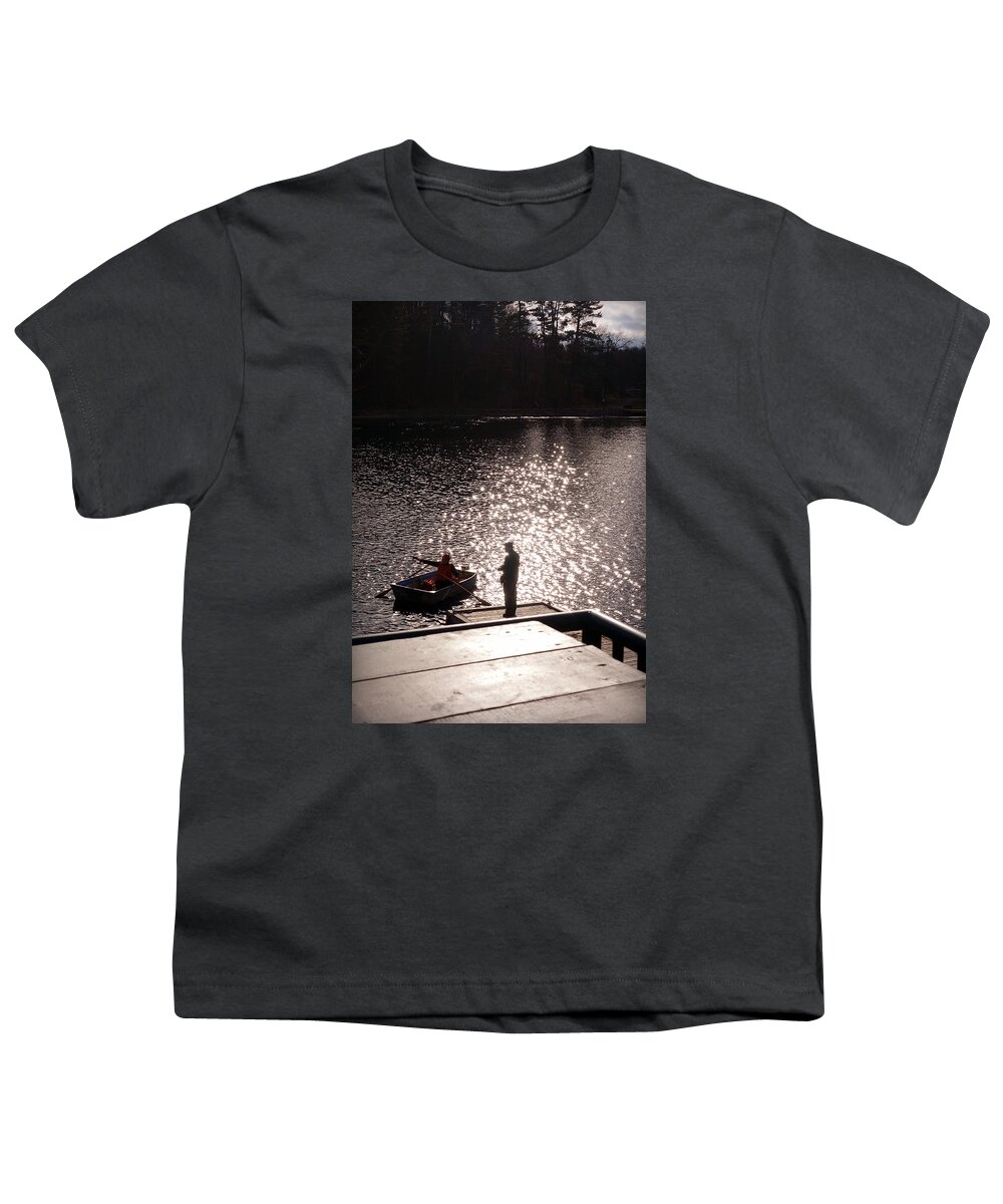 Dock Youth T-Shirt featuring the photograph Dock Meeting by Valentino Visentini