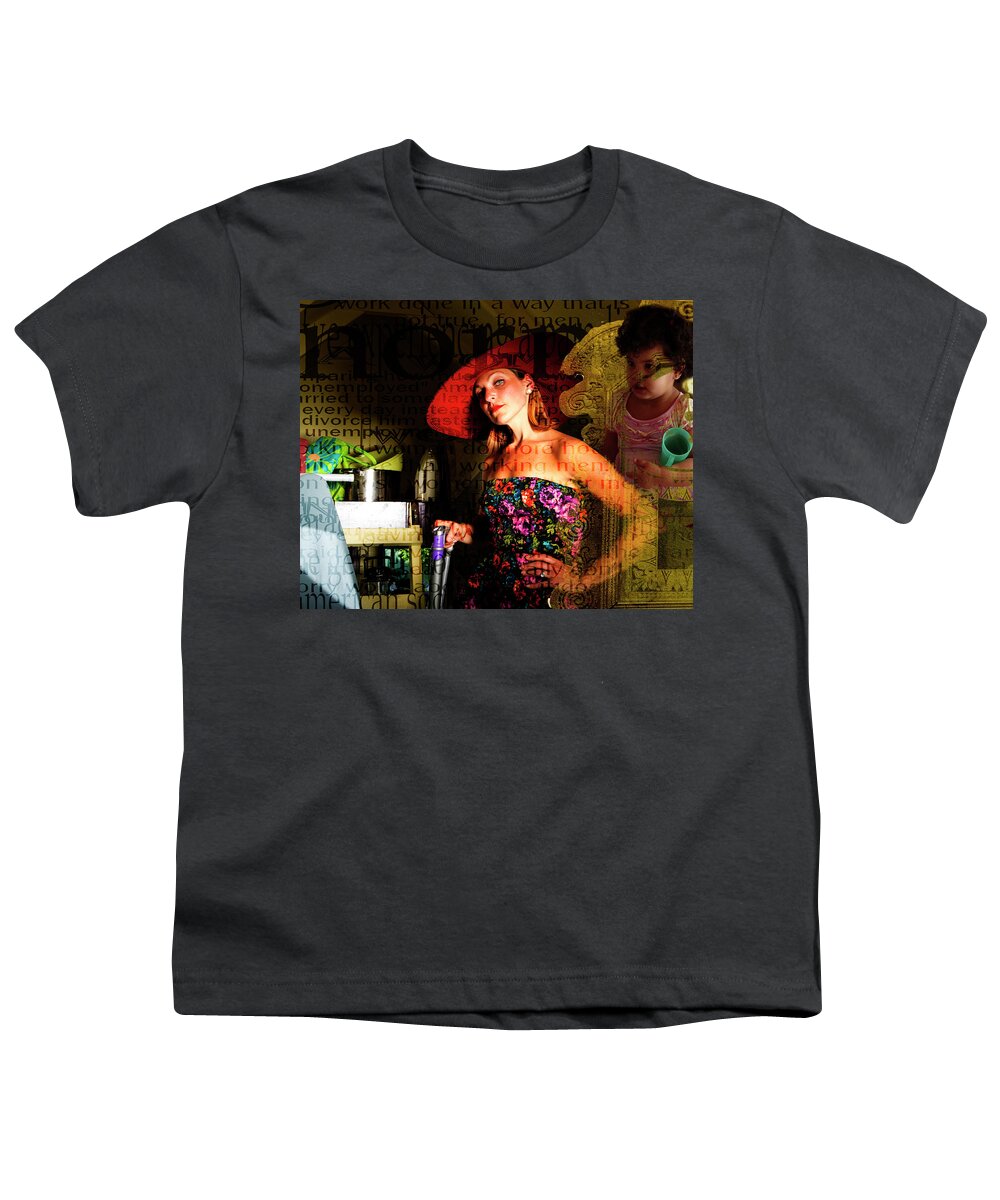 Woman Youth T-Shirt featuring the photograph Domestic Considerations O Yeah? by Ann Tracy