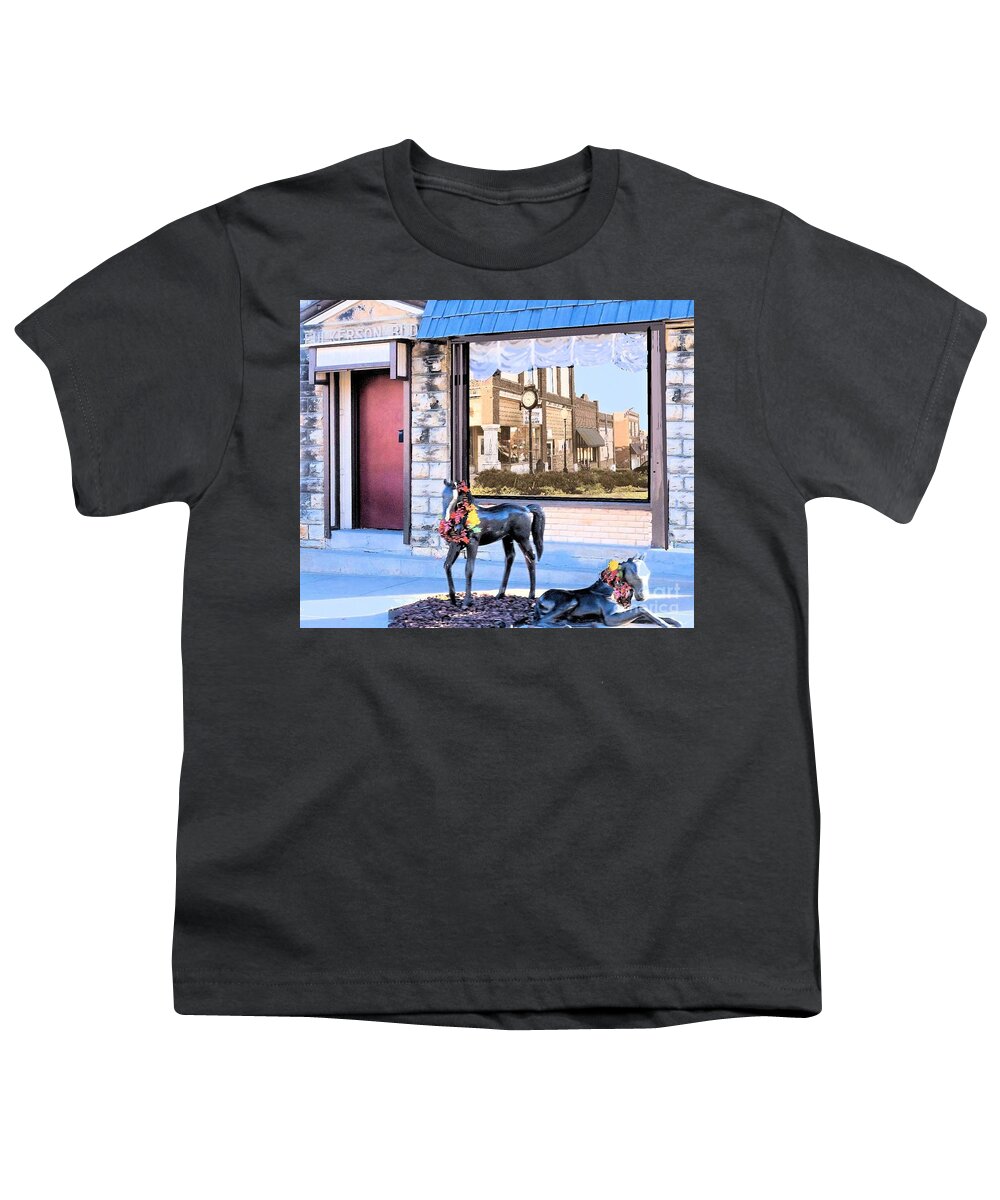 Drumright Youth T-Shirt featuring the photograph Downtown Drumright Oklahoma by Janette Boyd