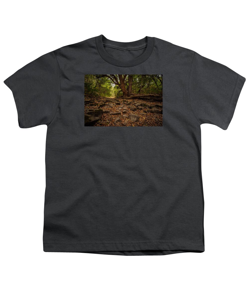 Landscape Youth T-Shirt featuring the photograph Dry Wash and Osage Orange by Jeff Phillippi