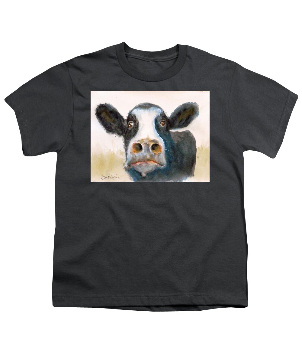 Cow Youth T-Shirt featuring the painting Eat More Chicken by William Reed