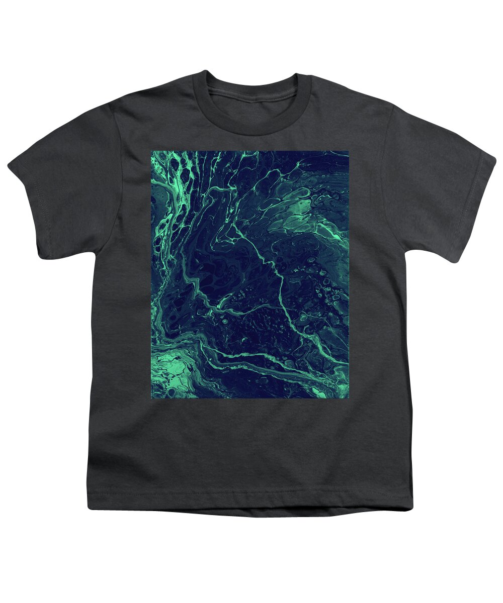 Blue Youth T-Shirt featuring the painting Ebb and Flow by Jennifer Walsh