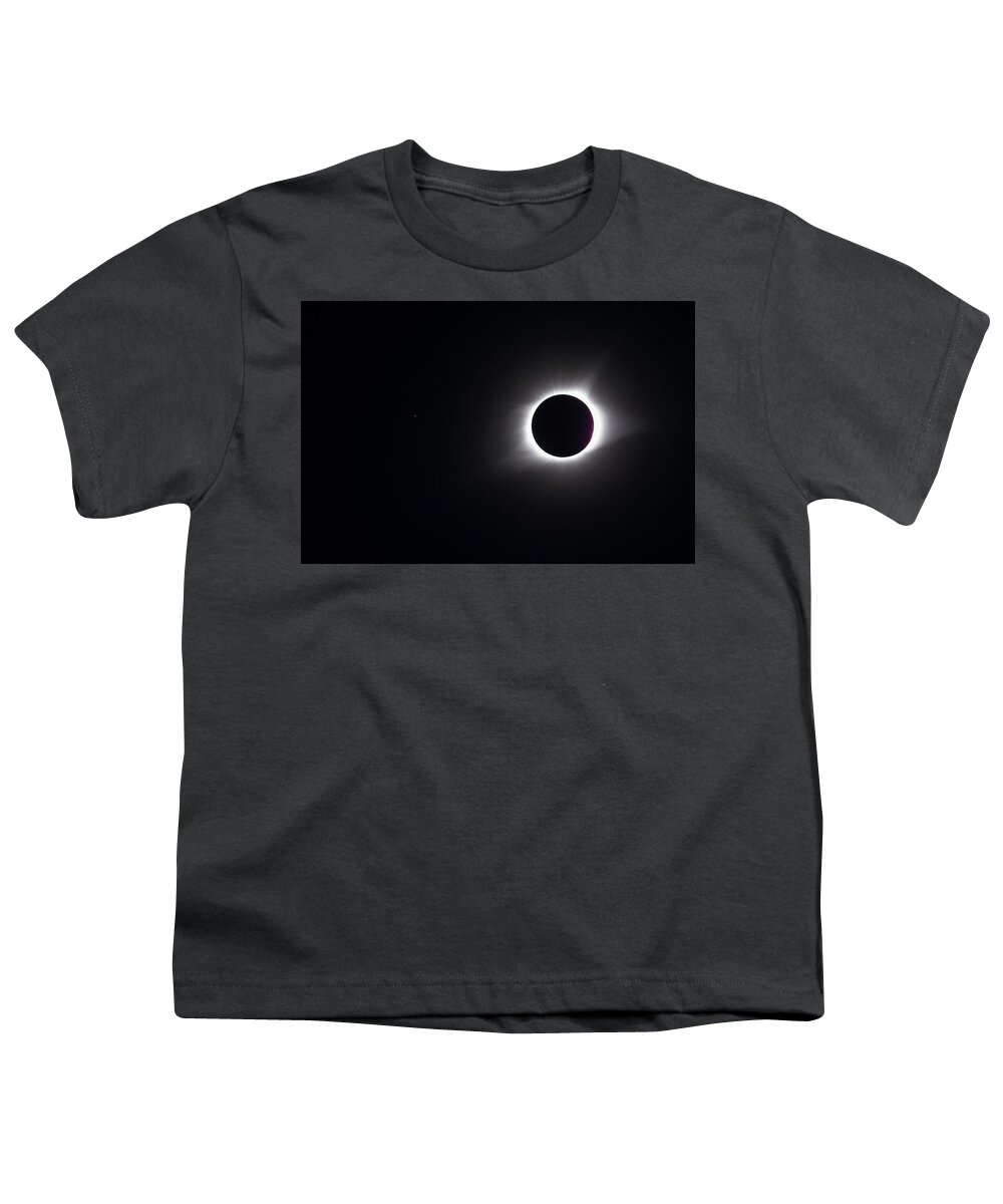 Eclipse Youth T-Shirt featuring the photograph Eclipse Totality and Regulus by Paul Rebmann