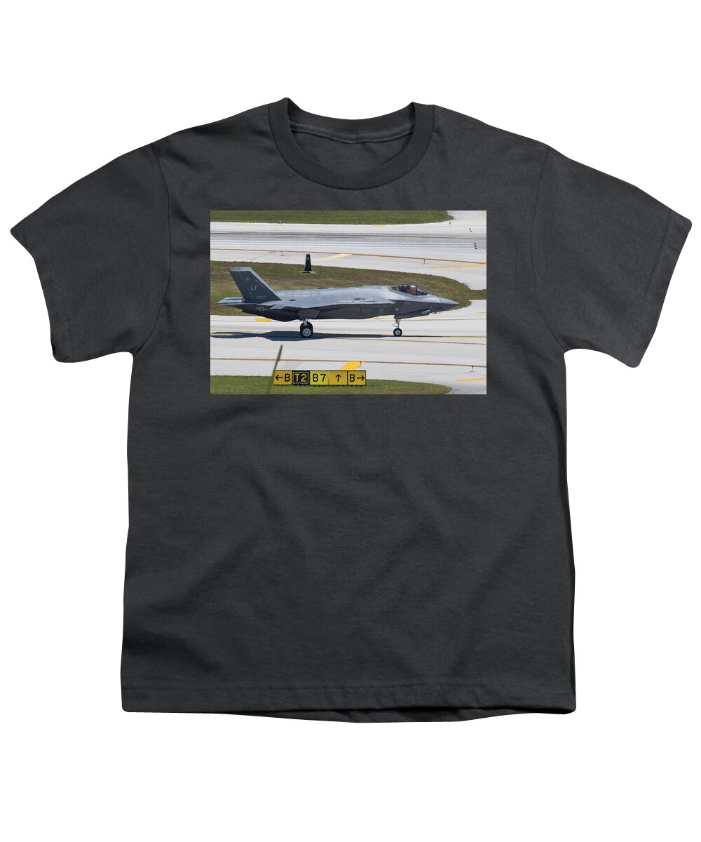 F-35a Youth T-Shirt featuring the photograph F-35a by Dart Humeston