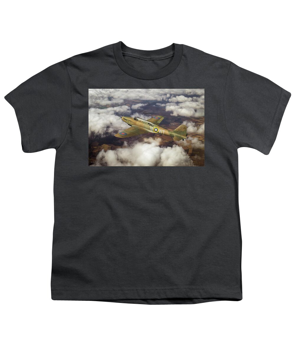 35 Squadron Youth T-Shirt featuring the photograph Fairey Battle in flight by Gary Eason