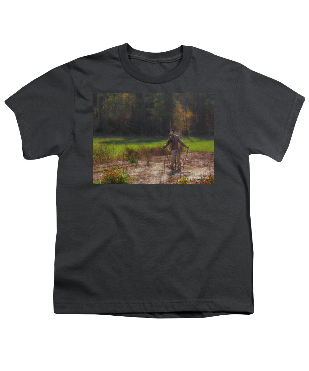 Fall Youth T-Shirt featuring the photograph Fall Scarecrow by Dale Powell