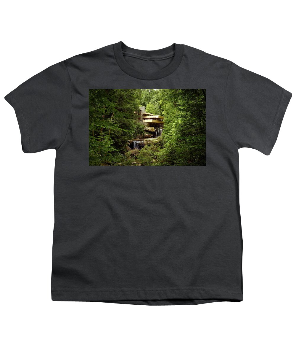 Fallingwater Youth T-Shirt featuring the photograph Fallingwater by Mountain Dreams
