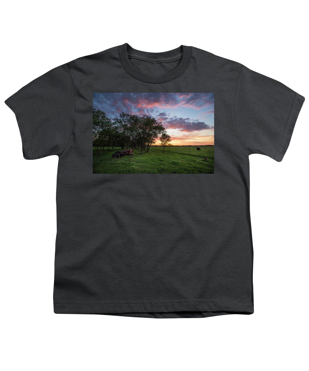Canova Youth T-Shirt featuring the photograph Farm View by Aaron J Groen