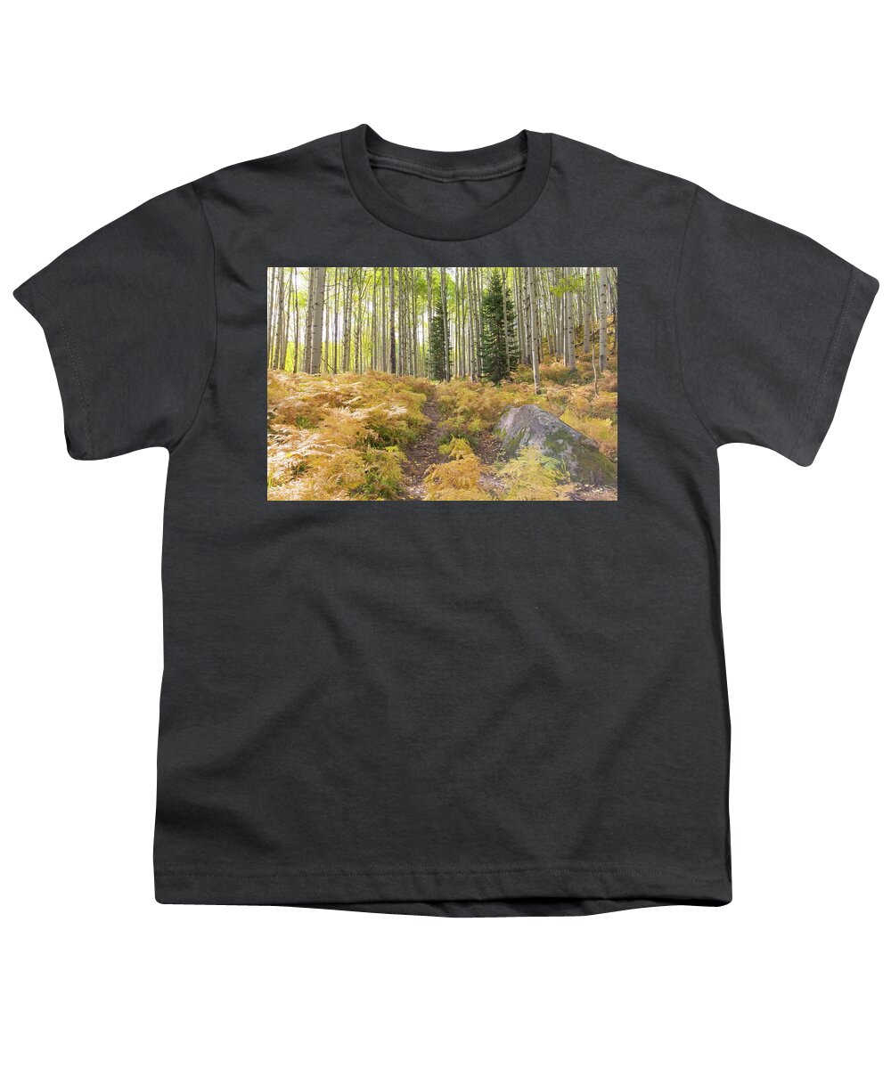 Ferns Youth T-Shirt featuring the photograph Fern Path by Nancy Dunivin