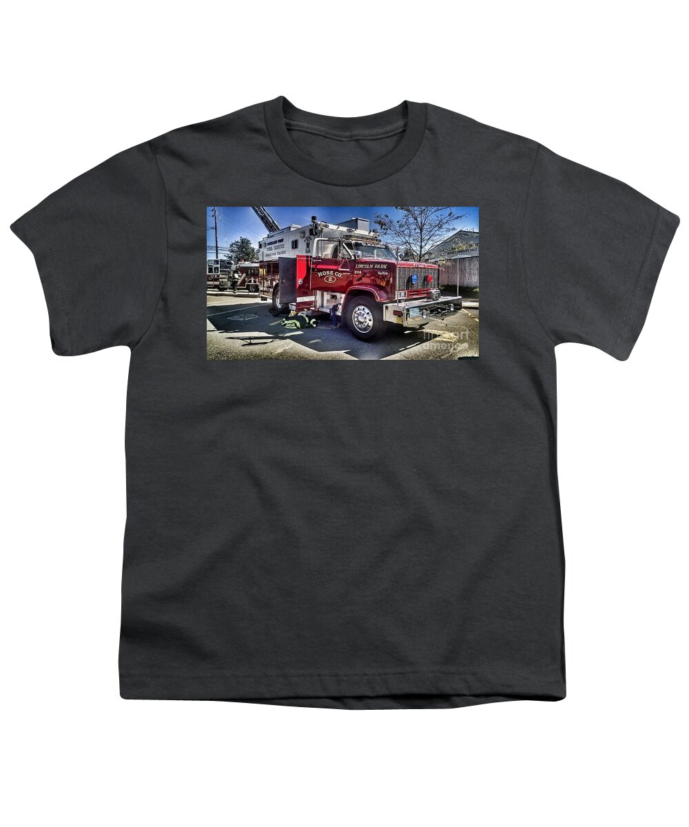 Fireman Youth T-Shirt featuring the photograph Firemen Honor and Sacrifice #1 by Christopher Lotito