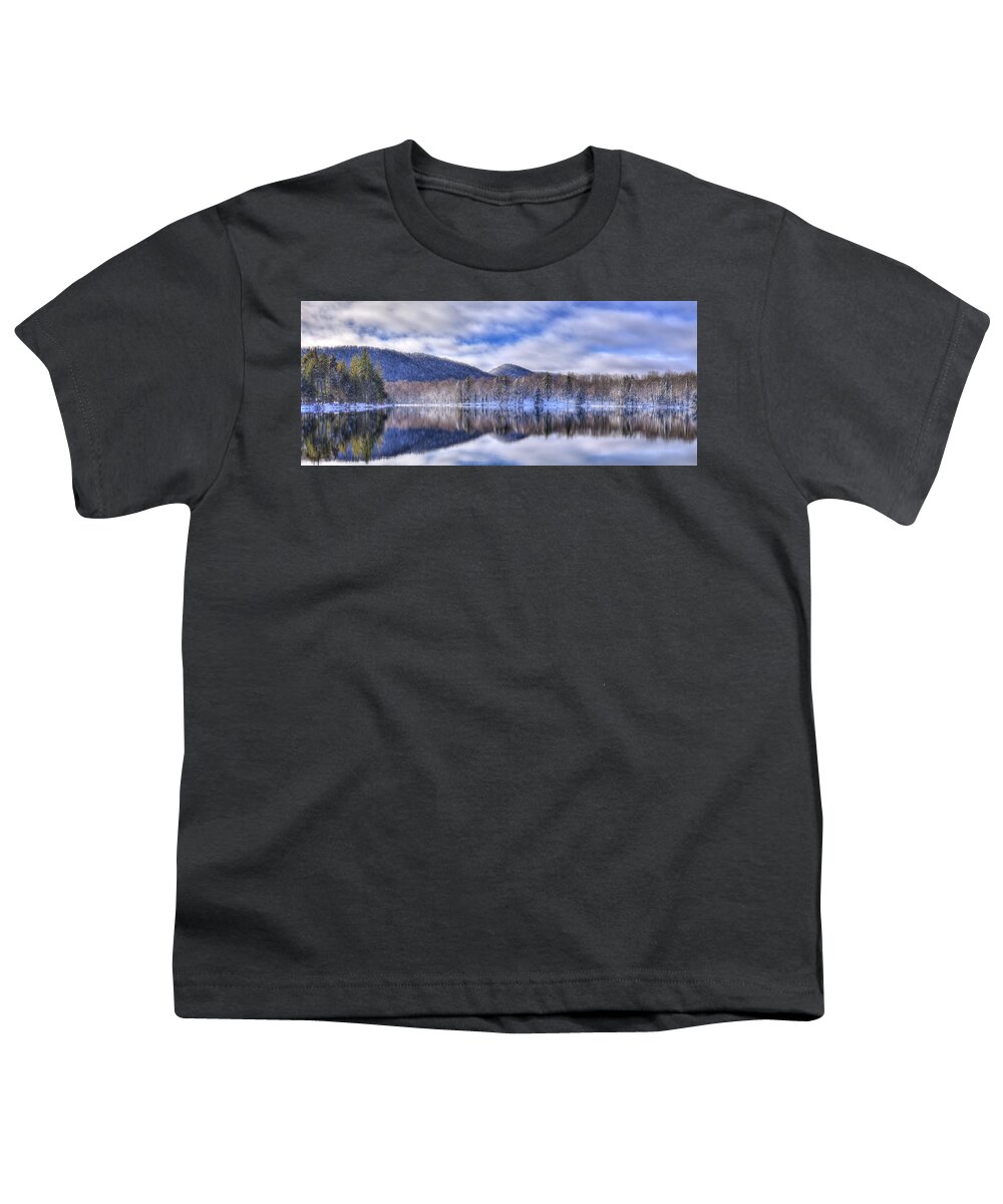 Landscape Youth T-Shirt featuring the photograph First Snow on West Lake by David Patterson