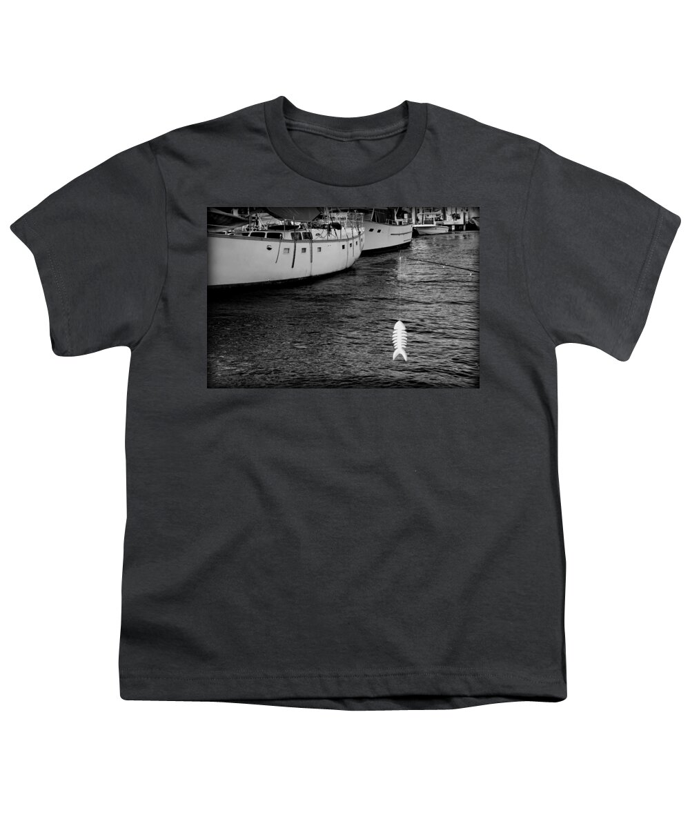 Marathon Florida Youth T-Shirt featuring the photograph Fish Bait by Laurie Perry