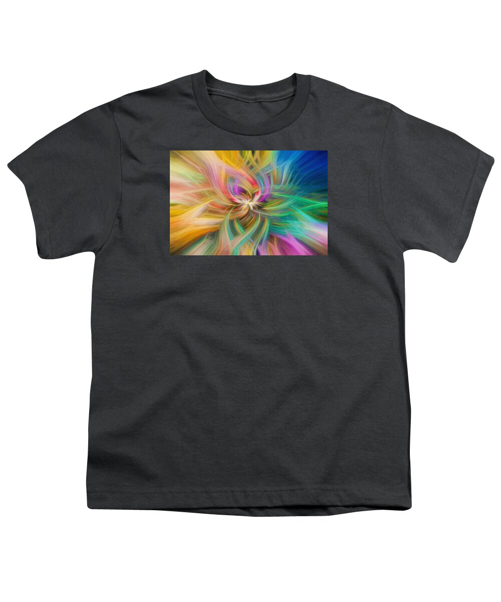 Roy Youth T-Shirt featuring the digital art Flaming Colours by Roy Pedersen