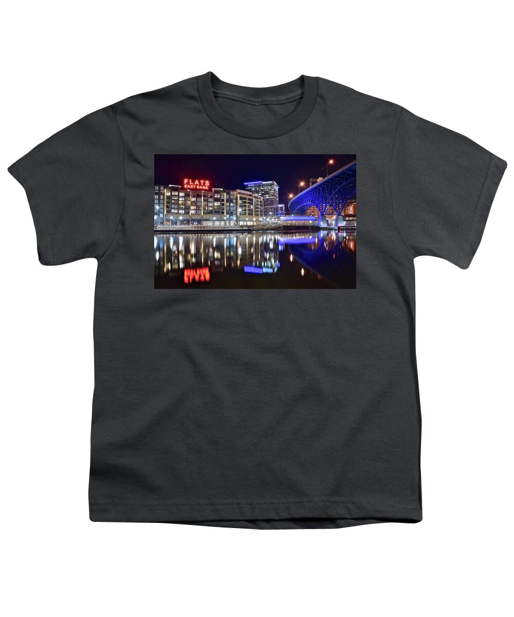 Cleveland Youth T-Shirt featuring the photograph Flats East Bank by Frozen in Time Fine Art Photography