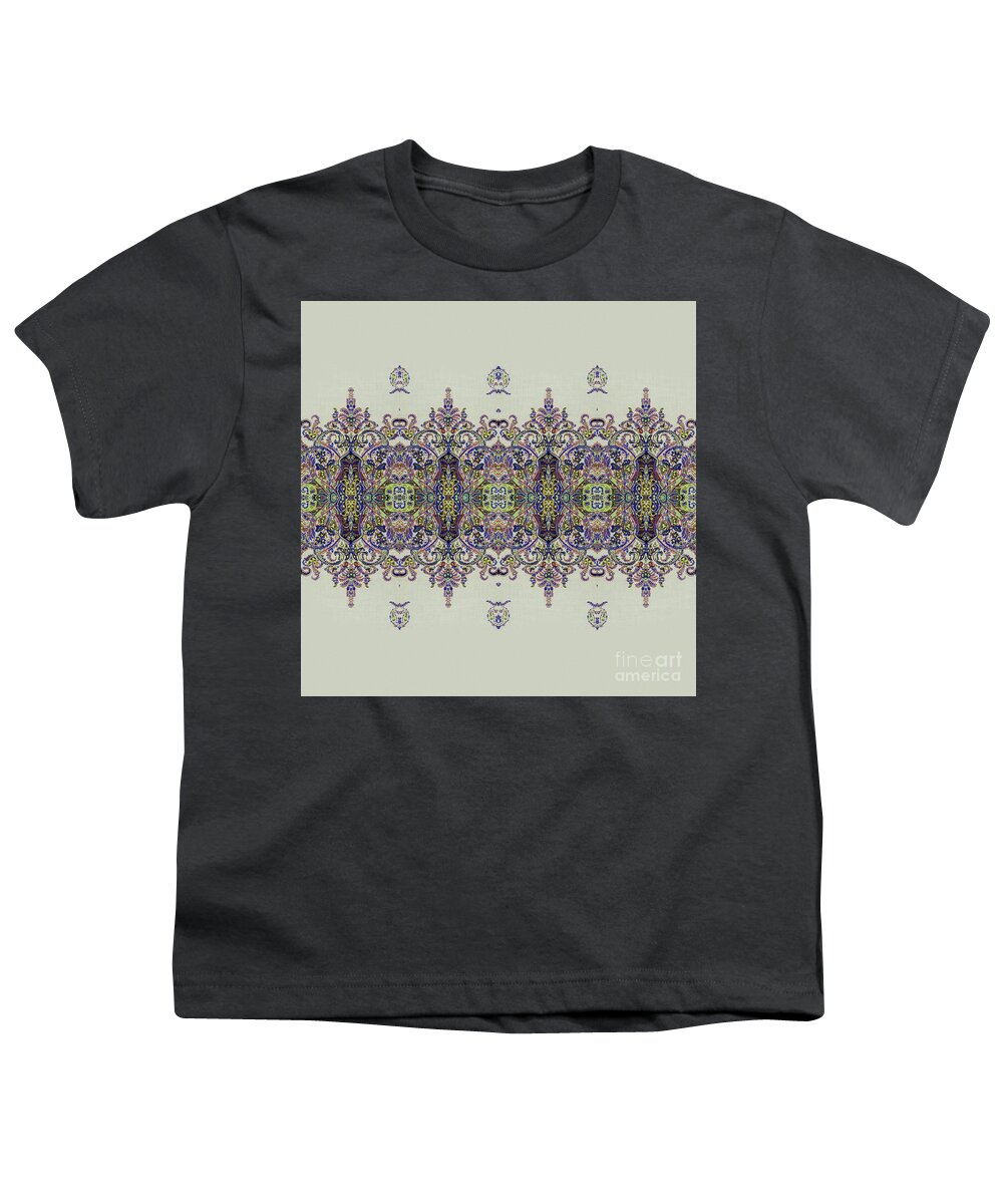  Youth T-Shirt featuring the painting Floral Pattern 456H by Gull G
