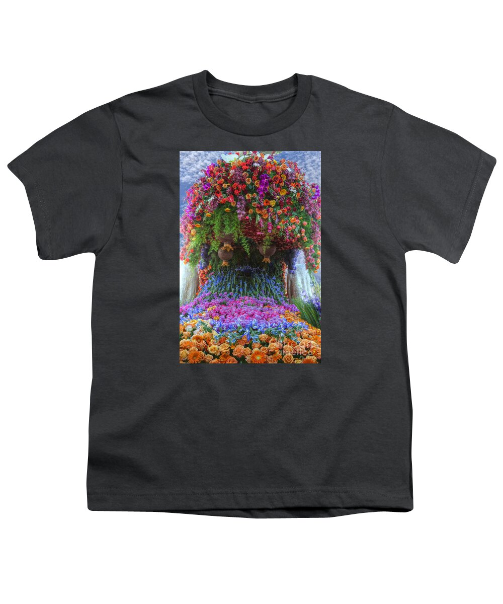Hdr Process Youth T-Shirt featuring the photograph Flower Wave by Mathias 