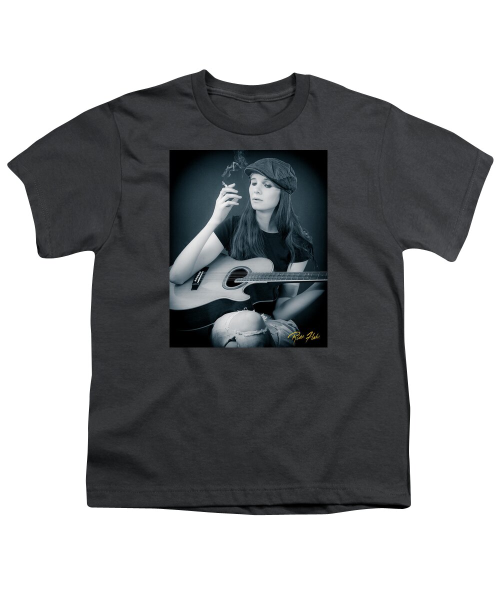  Youth T-Shirt featuring the photograph Folk Singer by Rikk Flohr