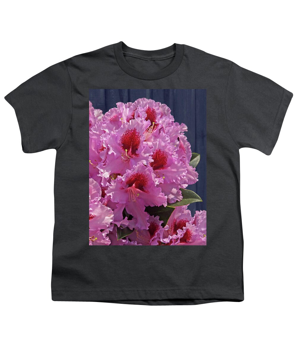 Pink Flower Youth T-Shirt featuring the photograph Frilly Pink Rhododendron by Gill Billington