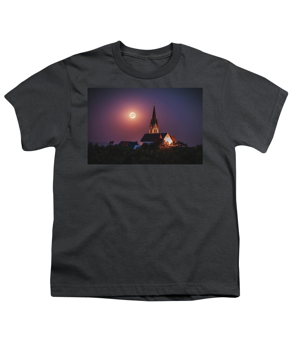 Moon Youth T-Shirt featuring the photograph Full Moon by Marc Braner