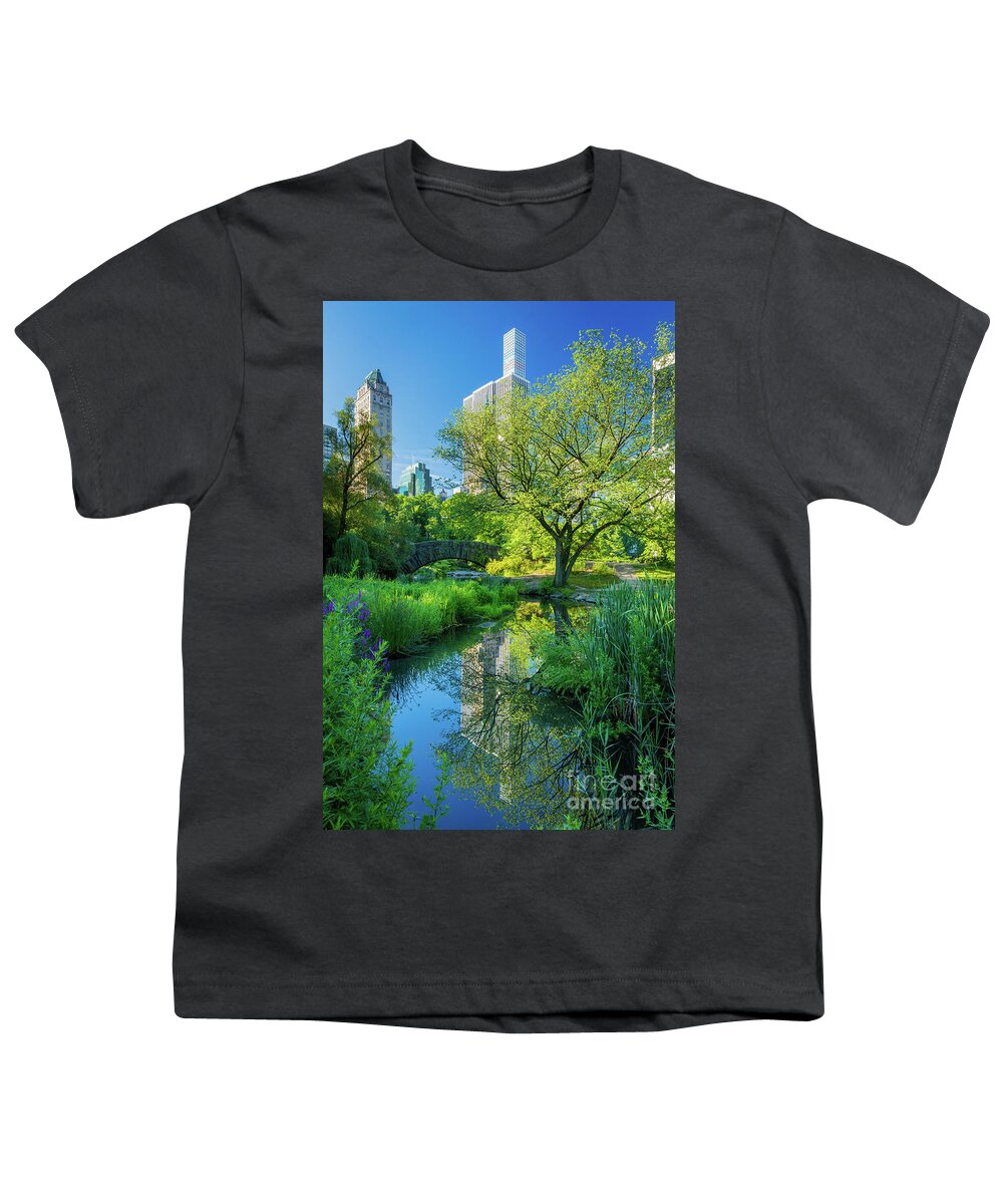 America Youth T-Shirt featuring the photograph Gapstow Bridge by Inge Johnsson