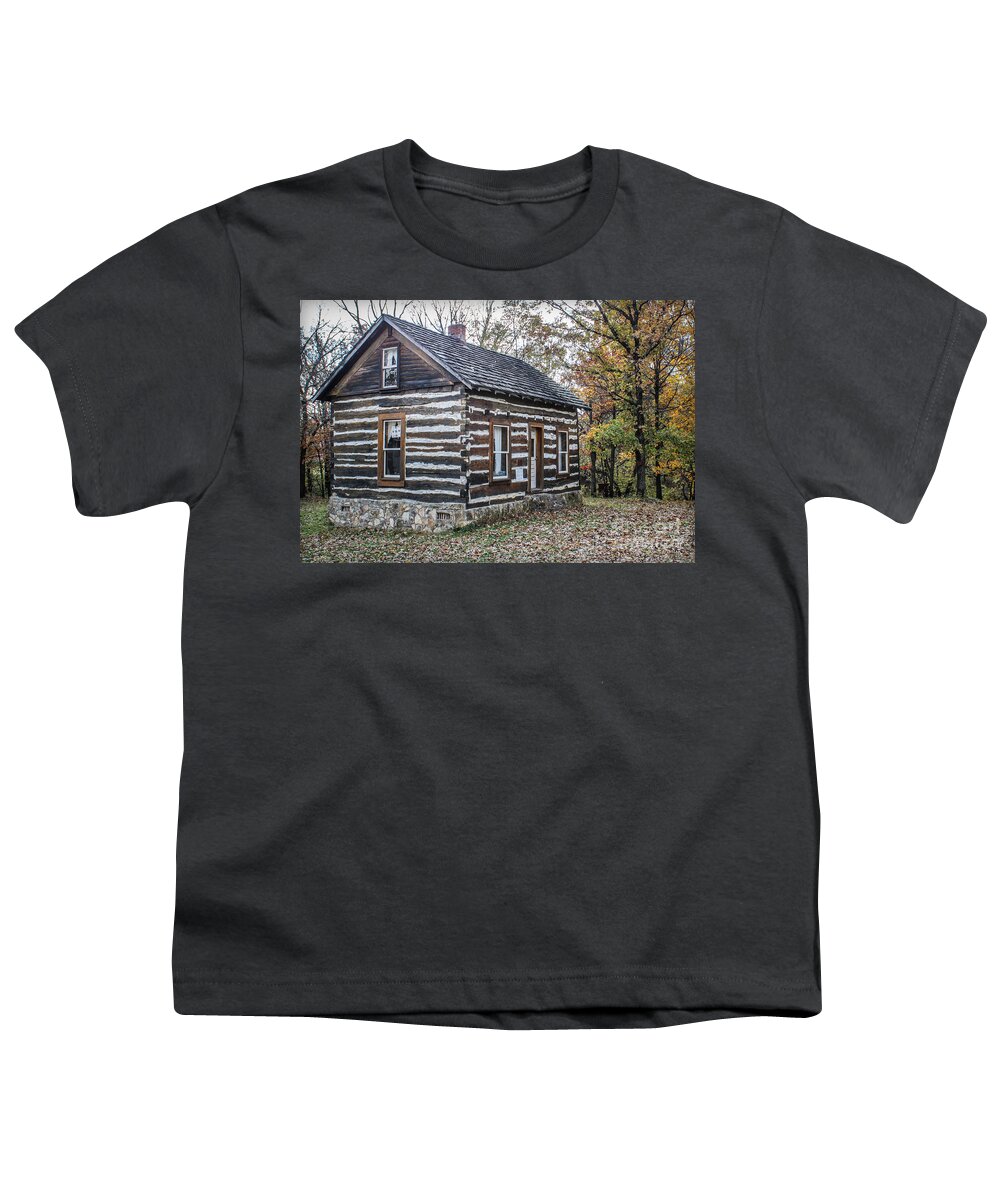 Gerth Cabin Youth T-Shirt featuring the photograph Gerth Cabin by Lynn Sprowl