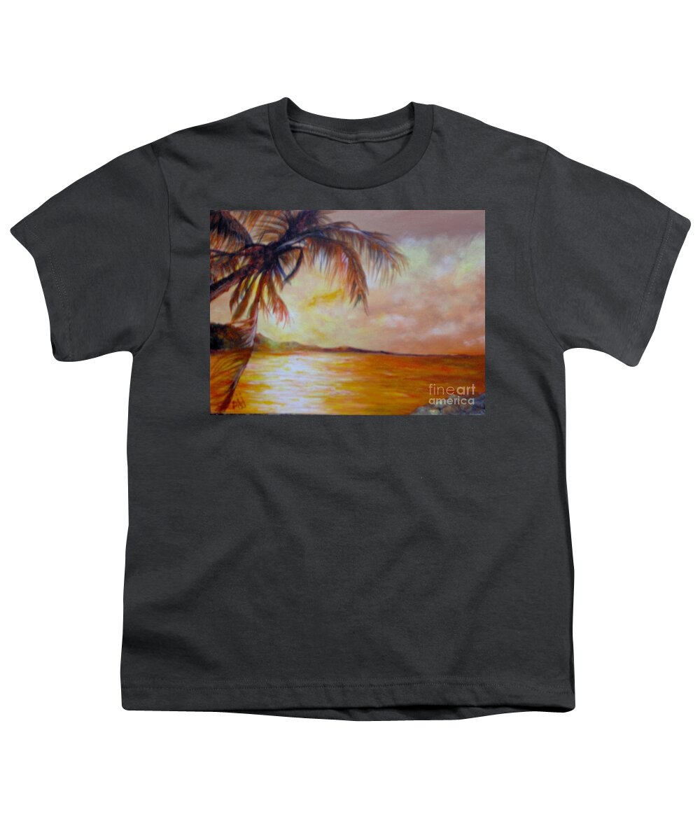 Caribbean Youth T-Shirt featuring the painting Getaway by Saundra Johnson