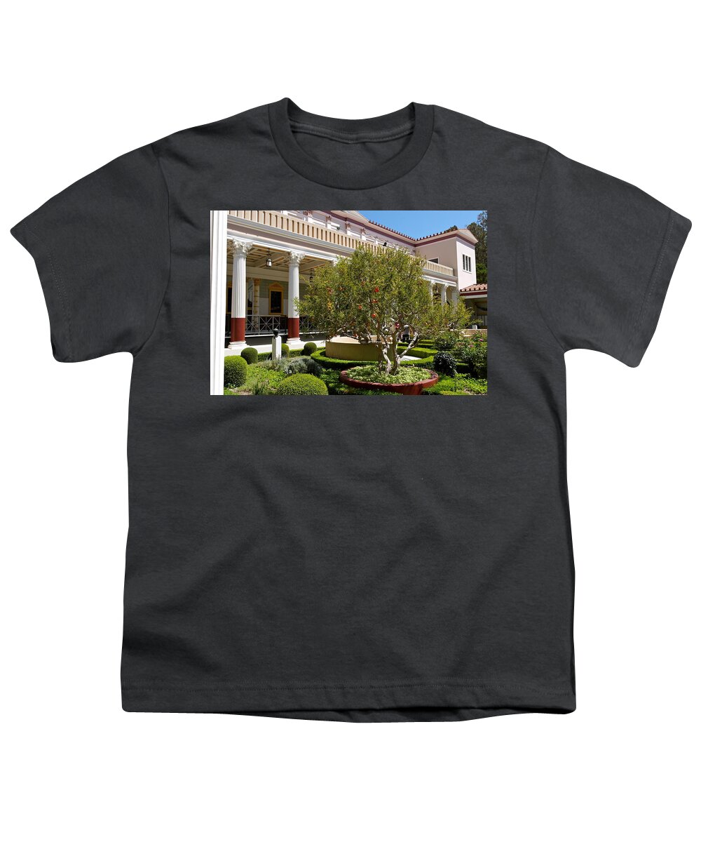 Getty Villa Youth T-Shirt featuring the photograph Getty Villa Museum Pomegranate Tree by Michele Myers