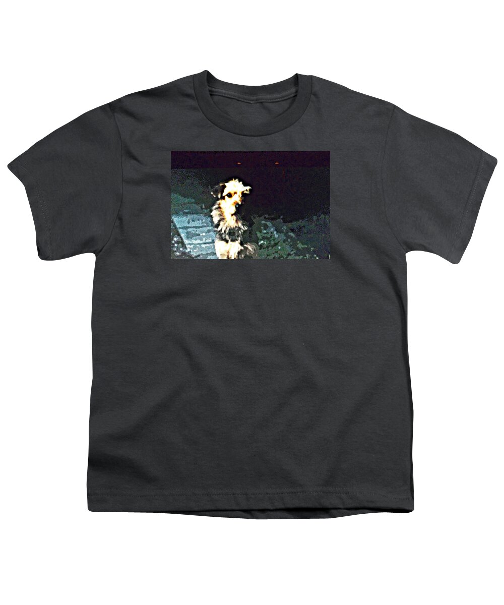 Dog Youth T-Shirt featuring the digital art Ghost Dog by Susan Esbensen