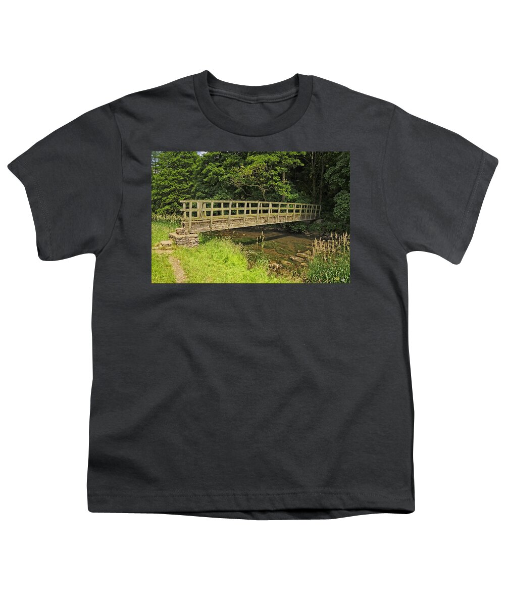 Britain Youth T-Shirt featuring the photograph Gipsy Bank Bridge - Wolfscote Dale by Rod Johnson