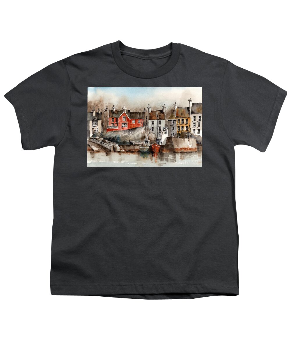  Youth T-Shirt featuring the painting Glandore Harbour, Cork... x111 by Val Byrne