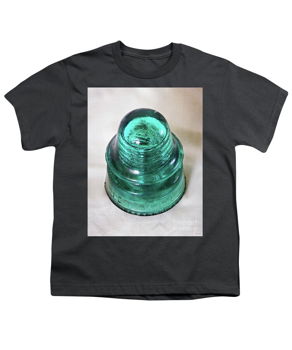 Vintage Youth T-Shirt featuring the digital art Glass Insulator by Phil Perkins