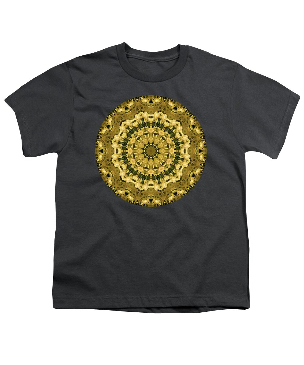 Mandala Youth T-Shirt featuring the photograph Goldenrod Mandala - by Julie Weber