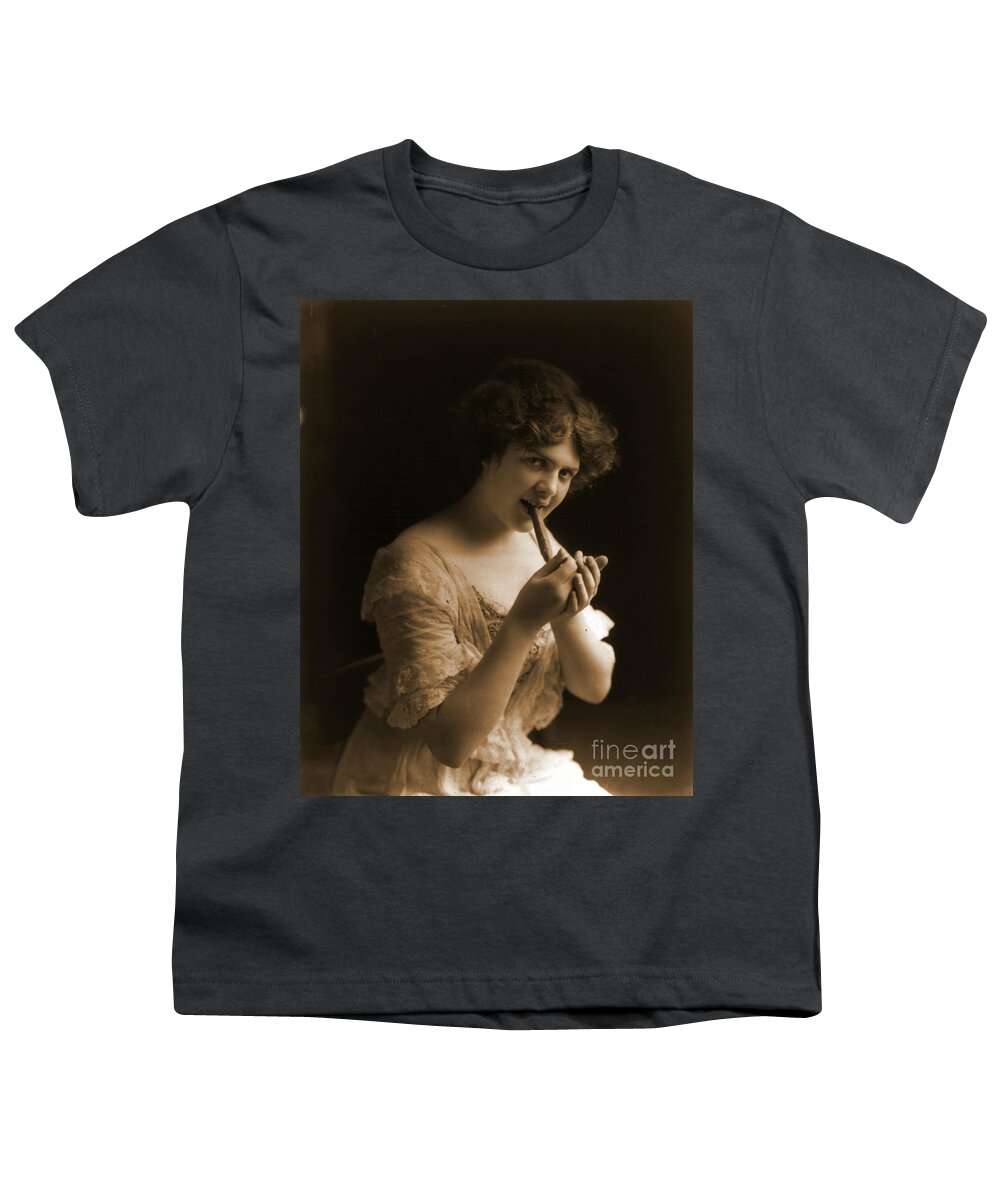 Good Cigar 1913 Youth T-Shirt featuring the photograph Good Cigar 1913 by Padre Art