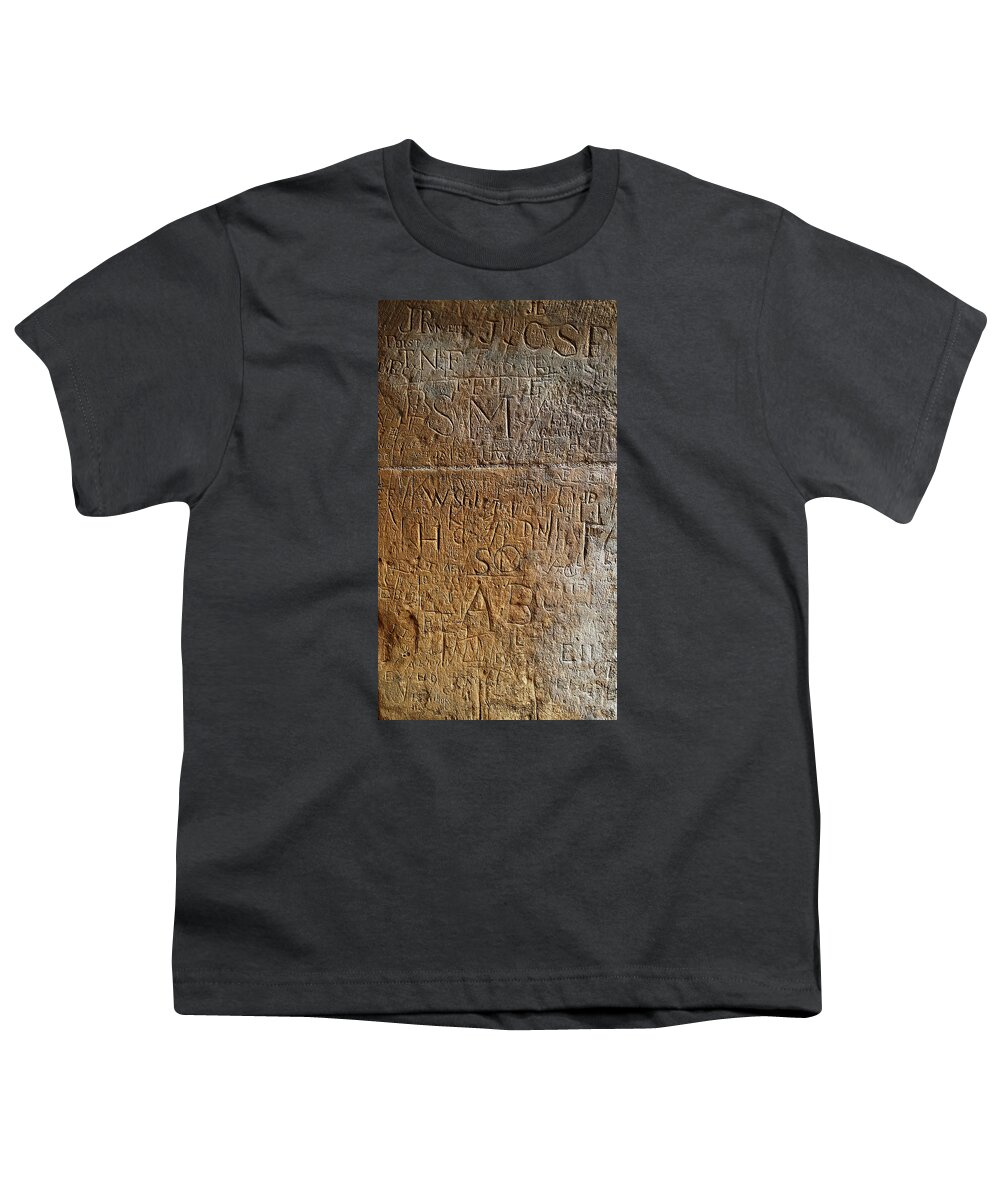 Sandstone Youth T-Shirt featuring the digital art Graffiti by Julian Perry