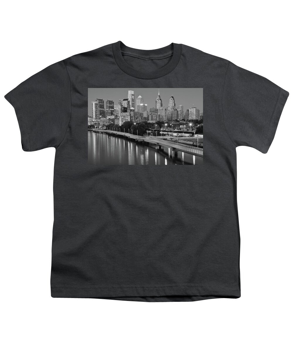 Philadelphia Youth T-Shirt featuring the photograph Gray and White Philadelphia by Frozen in Time Fine Art Photography