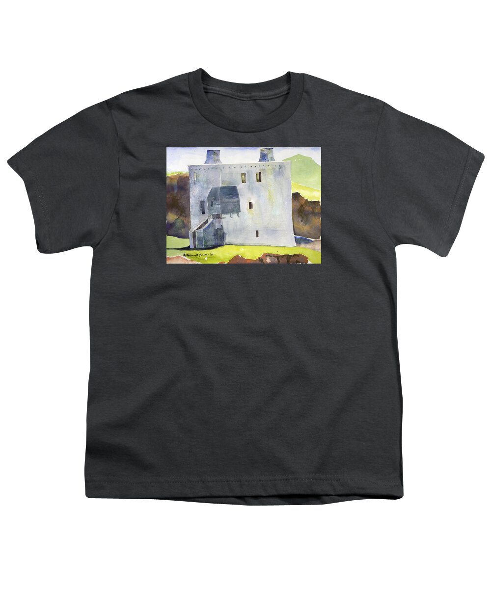  Youth T-Shirt featuring the painting Gray Castle by Kathleen Barnes