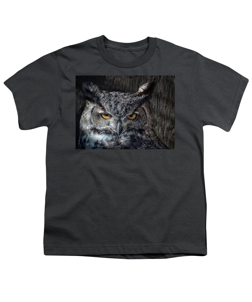 Animal Ark Youth T-Shirt featuring the photograph Great Horned Owl by Rick Mosher