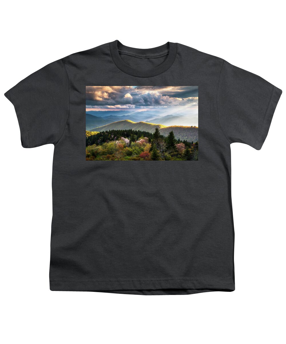 Great Smoky Mountains Youth T-Shirt featuring the photograph Great Smoky Mountains National Park - The Ridge by Dave Allen