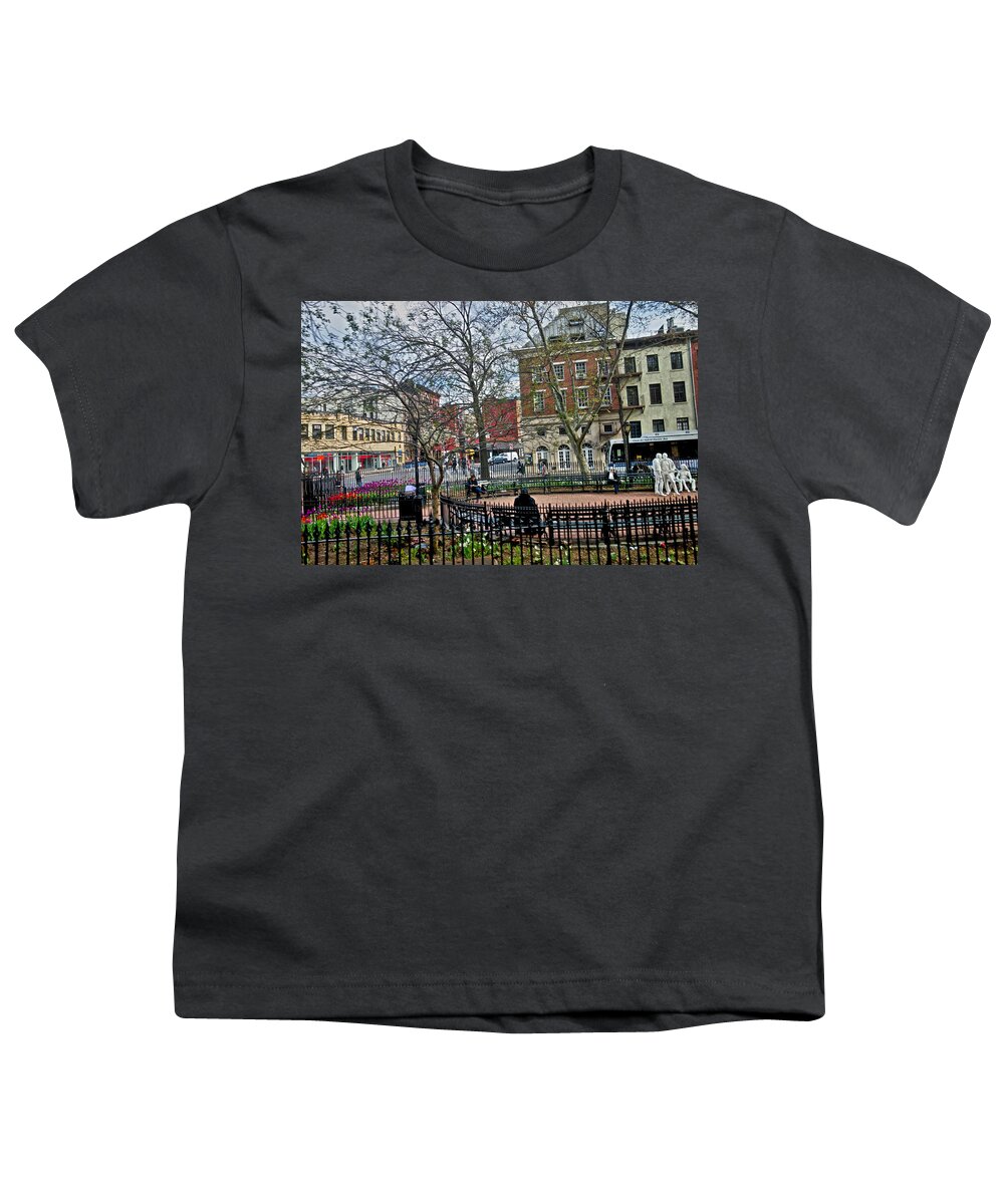 Greenwich Village Youth T-Shirt featuring the photograph Greenwich Village New York City by Joan Reese