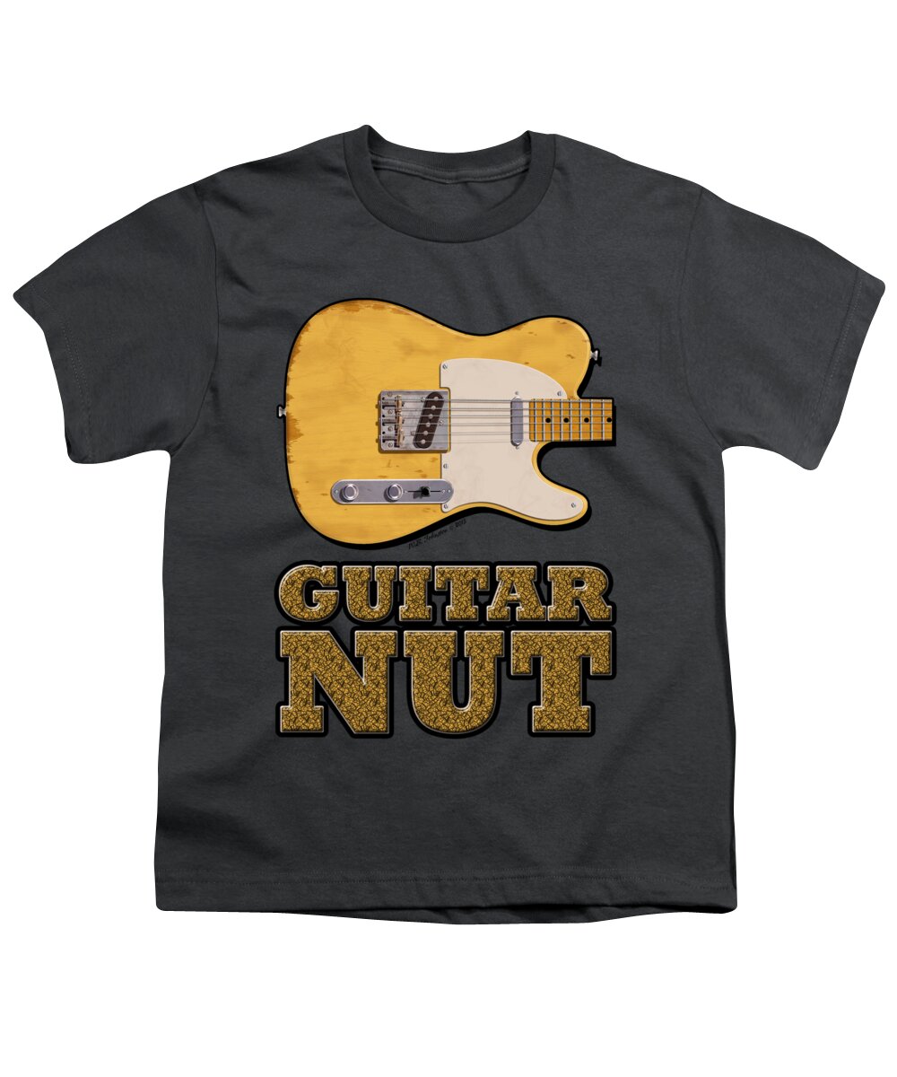 Guitar Youth T-Shirt featuring the photograph Guitar Nut Shirt by WB Johnston