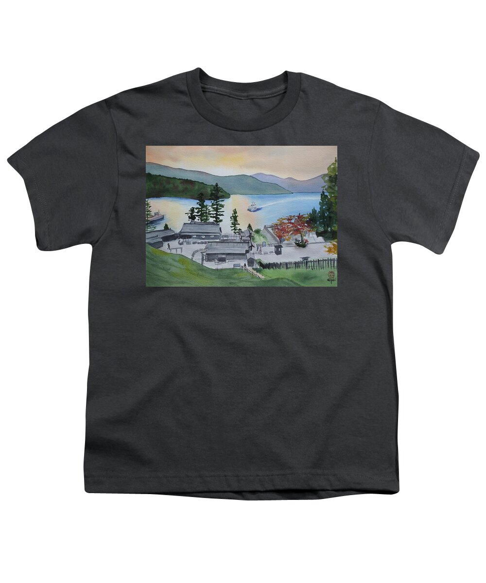 Hakone Youth T-Shirt featuring the painting Hakone Checkpoint by Kelly Miyuki Kimura