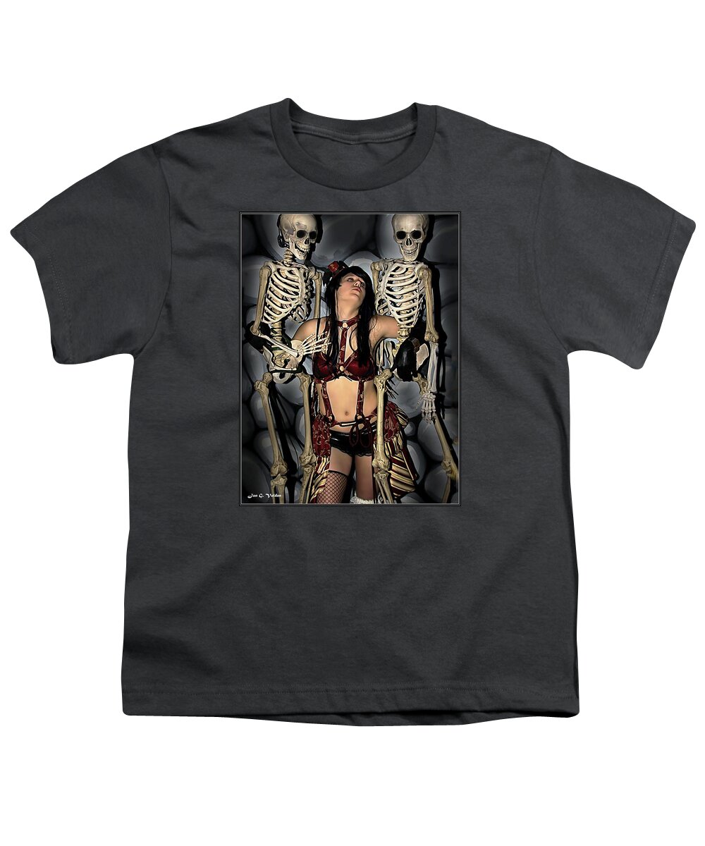 Fantasy Youth T-Shirt featuring the painting Hanging Out With The Dead by Jon Volden