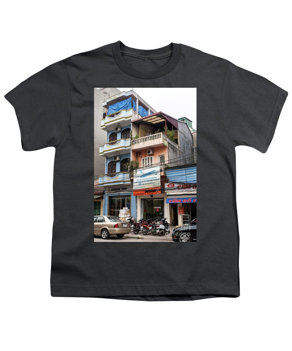 Vietnam Youth T-Shirt featuring the photograph Hanoi Shophouses 13 by Rick Piper Photography