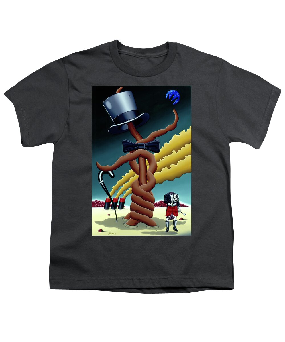 Youth T-Shirt featuring the painting Hats Off by Paxton Mobley