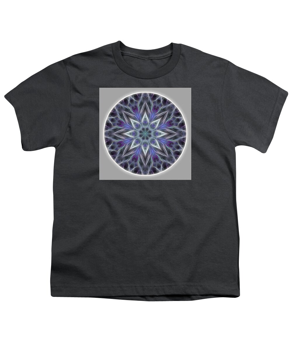 Mandala Youth T-Shirt featuring the digital art Health and Happiness Mandala by Beth Sawickie