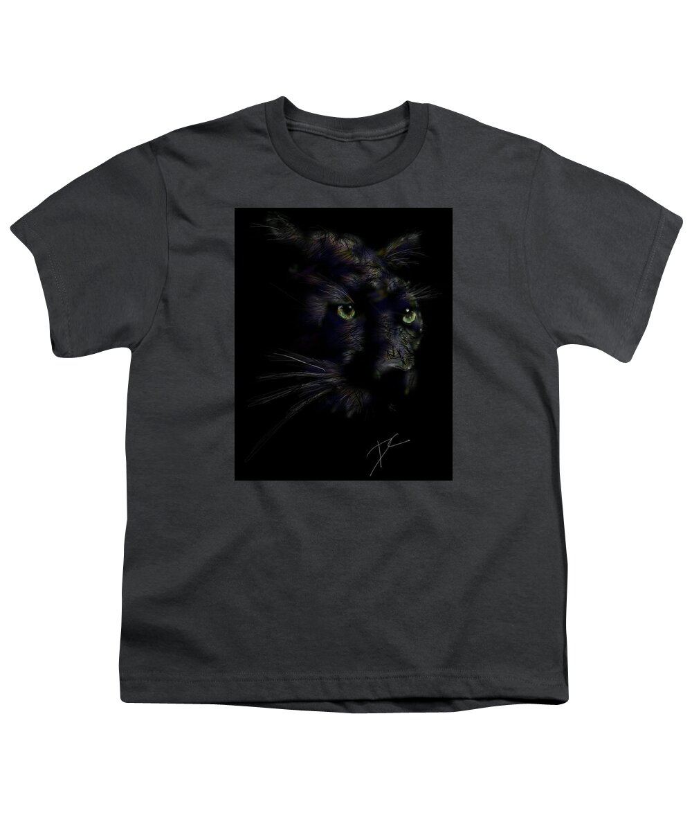 Animal Youth T-Shirt featuring the digital art Hidden Cat by Darren Cannell