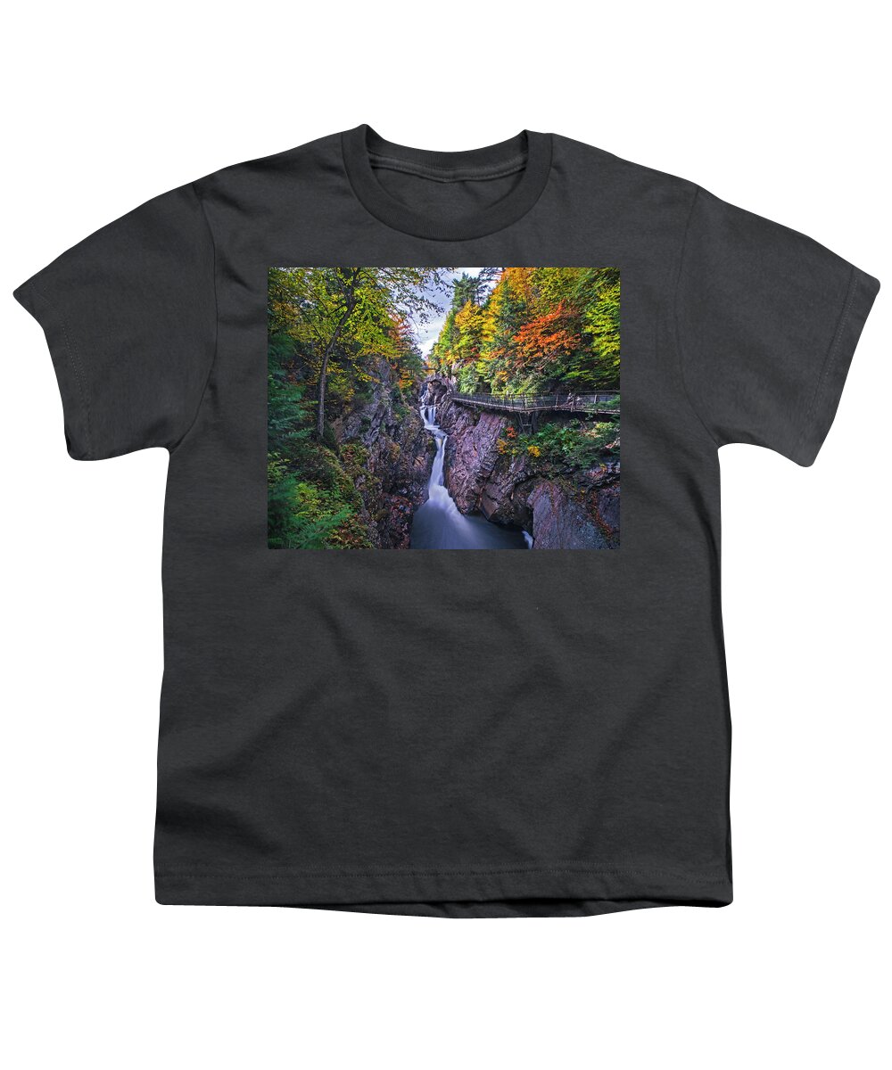 High.falls.adirondacks Youth T-Shirt featuring the photograph High Falls Gorge Wilmington NY New York by Toby McGuire