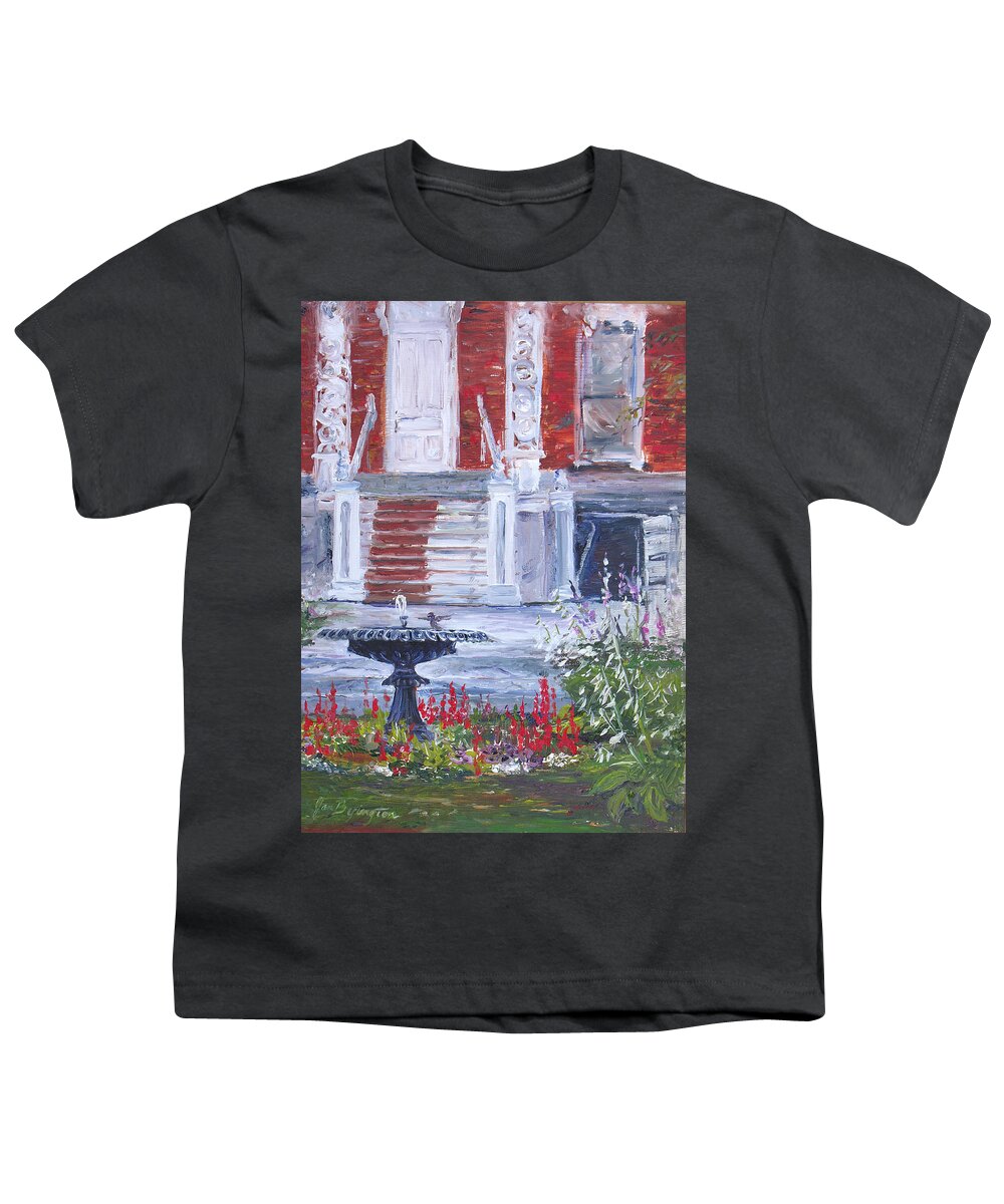 Watertown Youth T-Shirt featuring the painting Historical Society Garden by Jan Byington