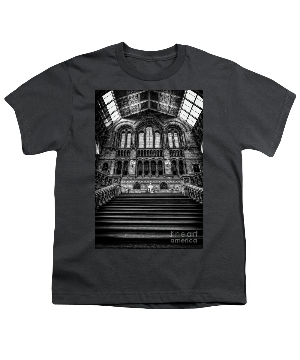 Landmark Youth T-Shirt featuring the photograph History Museum London by Adrian Evans